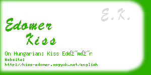 edomer kiss business card